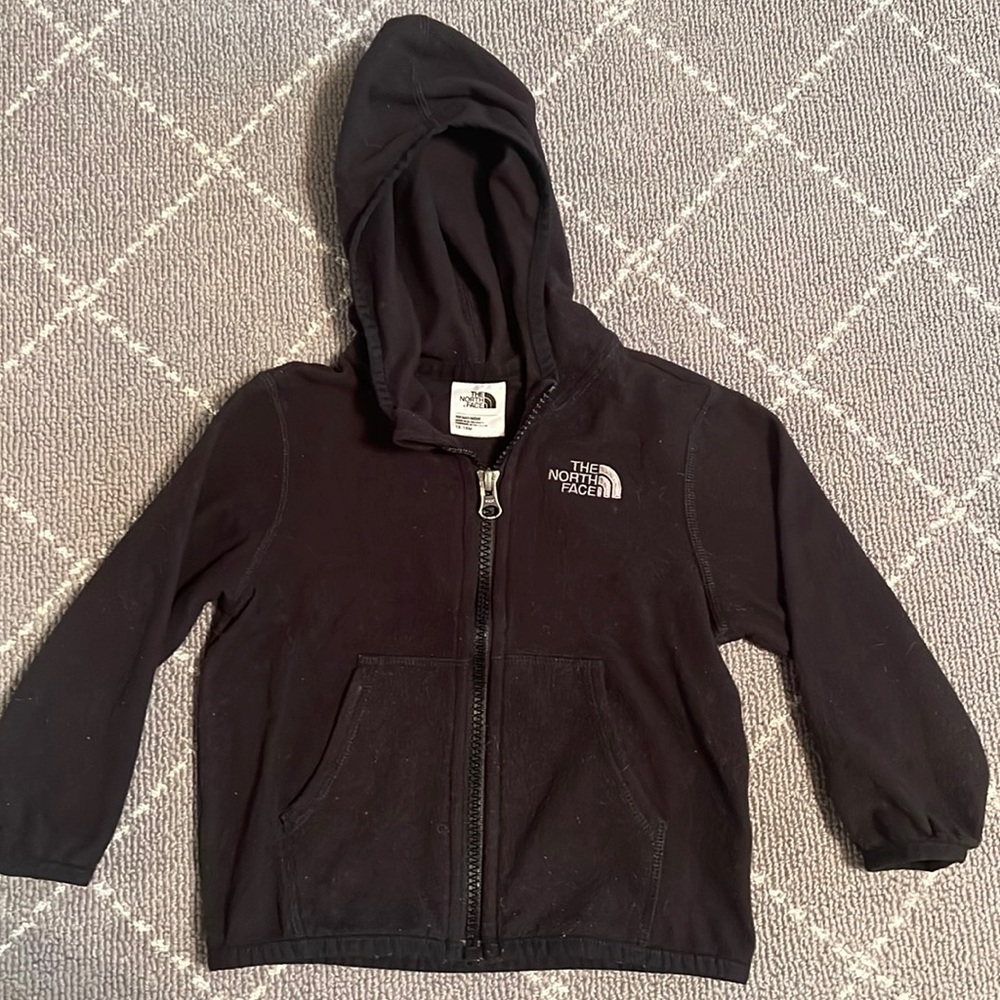 Boys 12-18 months Black Fleece North Face Hoodie
